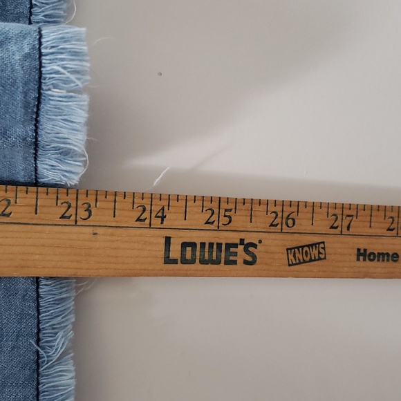 Womens Cute and Fashionable Raw Hemmed Nordstrom BP. 100% Cotton Denim Tank Top - Picture 3 of 6